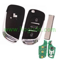 For Citroen DS 3 button remote key with 434mhz ASK model  with PCF7961 ID46 chip