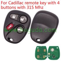 For Cadillac remote key  with 4 buttons number 1 key and number 2 key