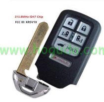 For Honda Odyssey  6 Button remote key 313.8MHz ID47 chip Fcc:KR5V1X For Odyssey 2014-2017