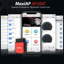 For Autel MaxiAP AP200C Wireless OBDII Scan Tool with ABS SRS Oil Reset EPB SAS DPF BMS Throttle for iOS & Android Diagnostics Tool