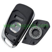 Original For Peugeot 3 button modified flip remote key blank with HU83 407 Blade- 3Button -Trunk- With battery place (No Logo) used for model New DS remote control 