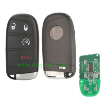 For Fiat 3+1 button remote key with 433Mhz PCF7953M /PCF7945 4A HITAG AES HITAG AES Chip FCC ID:M3N-40821302