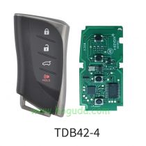 KEYDIY TDB42 4 button smart remote key with 4D chip