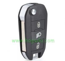 For Peugeot 3 Button Remote Key with 433MHz and HITAG AES 4A Chip