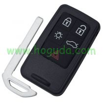 For Volvo 5 button remote key shell with 2 parts battery clamp