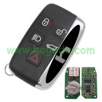 For Landrover 4+1 button smart key with Keyless Go Feature and Pcf7953 Transponder chip with 434MHZ 