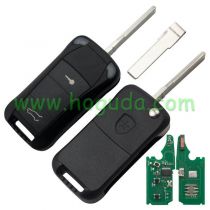 For Porshe Cayenne 2 button flip remote  key with ID46 Chip and 433Mhz