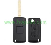For Fiat 3 buton flip remote key blank with battery place VA2 blade  