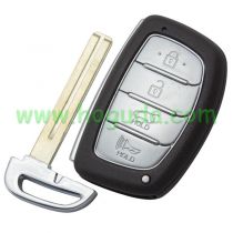 For Hyundai 4 button  remote key blank without battery clamp