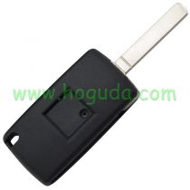 For Peugeot FSK 3 button flip remote key with VA2 307 blade (With trunk button)  433Mhz ID46 Chip 