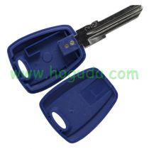 For Fiat transponder key blank Without Logo (Blue Color, can put TPX chip inside )