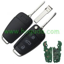 For Audi A3 TT 3 button remote key with ID48 chip 315mhz  8P0 837 220E/8P0 837 220G
