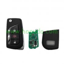 Toyota style 2+1 button remote key B13 2+1 for KD X2/KD300/ KD900/URG200 to produce any model remote