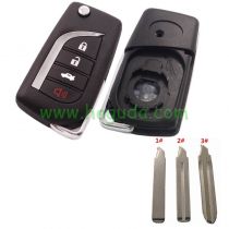 For Toyota 3+1 button Remote key blank
