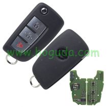 For Original for Nissan  2+1button remote key with 4A (7961M) chip and 433mhz