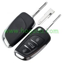 Original For Peugeot 3 button modified flip remote key blank with NE73 206 Blade- 3Button -Trunk- With battery place (No Logo)