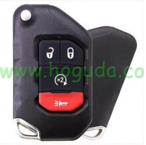For Jeep Wrangler Remote key 4 Button ASK433 MHz Folding Remote Key SIP22 PCF7939M / HITAG AES / 4A CHIP FCC ID:OHT1130261 OE #:68416784AA