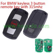 For BMW 3 button KEYLESS remote key for For BMW 1、3、5、6、X5，X6，Z4 series with 315MHZ