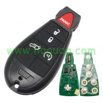For Chrysler Dodge Ram  4+1 button remote key with 433Mhz ID46 PCF7961 Chip FCCID:GQ4-53T