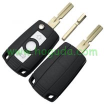 For BMW 3 button flip modified remote key with HU58 (4 Track) blade