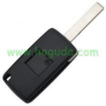  For Peugeot FSK 3 button flip remote key with HU83 407 blade ( With trunk button) 433Mhz ID46 Chip