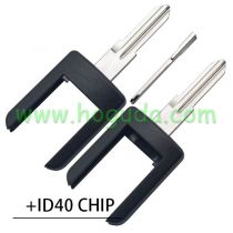 For Opel key head with left blade  ID40 Chip