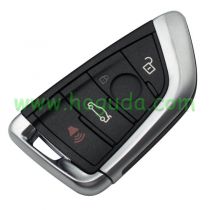 For BMW X5 4 button keyless remote key blank with Key Bade