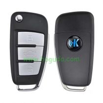KEYDIY For Audi style 3 button remote key B02 Metal for KDX2 KD MAX  to produce any model remote