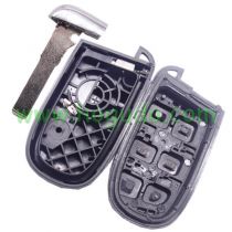 For Chrysler 4+1 button flip remote key shell with Key Blade