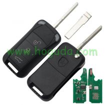 For Porshe Cayenne 3 button flip remote  key with ID46 Chip and 433Mhz