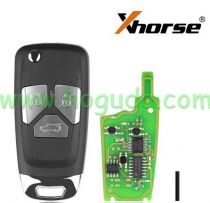 for Xhorse XNAU01EN Wireless Remote Key Audi Flip 3/4 Button Key English 