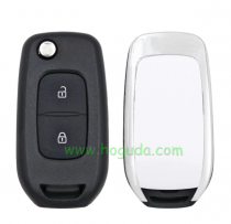 For Renault 2 button remote key blank with HU136te Blade