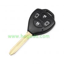 For Toyota 4 button remote key blank with Toy43 blade Without Logo