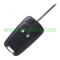 For  Chevrolet 2 button modified folding remote key shell with left blade without battery place