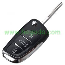 For Citroen DS  3 button flip remote key blank with VA2 blade