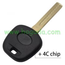 For Toyota transponder key with 4C chip （Short Blade）