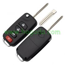 For Nissan 4 button modified flip remote key blank