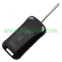 For Porshe Cayenne 3+1 button flip remote  key with with red panic with ID46 Chip and 315Mhz