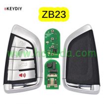 KEYDIY Remote key 4 button ZB23- smart key with key blank for KD900 URG200 KD-X2
