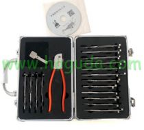 Original LiShi  2 in 1  locksmith tools 16pcs/set with lishi cutter repair tool black box storage case