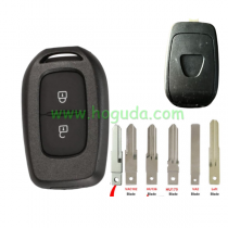For Renault Sandero Symbol Trafic Dacia Logan 2 button Key shell with blade , please choose the blade which you need 