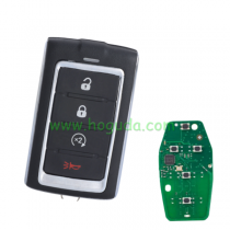 For Jeep Wagoneer 3+1 button keyless go smart remote key with NCF29A1M / HITAG AES / 4A CHIP 433MHz ASK FCC ID: M3NWXF0B1 IC: 7812A-WXF0B1  P/N: 68377534AB