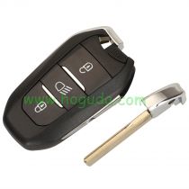 For Original New 2020 Peugeot 5008 508 3 button  Keyless Go Smart remote Key with 4A HITAG AES NCF29A1 128bit  434MHz FCCID: IM3A  Original key+afertermarket key blank without logo