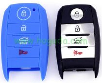 For Kia 4 button silicon case (blue)