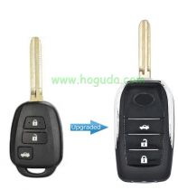 For Toyota 3 button Modified Flip Car Key Shell with TOY43 blade