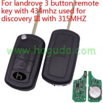 For LandRover Discovery III  3 button remote key with 315MHZ and 7941 chip