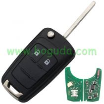 For Buick, for Chevrolet， for Opel,  2 button remote key with 433Mhz ID46 PCF7937E (PCF 7941E) Chip