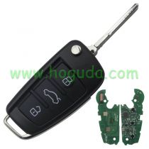 For Audi A6,A6L,Q7 3 buttton remote key with 8E chip 433.92/315MHZ  4F0837220M / 4F0837220T Non handsfree system 2004-2011