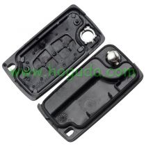 For Peugeot 407 blade 2 buttons flip remote key blank ( HU83 Blade - 2Button - No battery place ) (No Logo)
