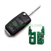 For Audi A8 3+1 button flip Remote key with 433Mhz